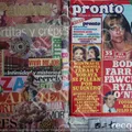RECORTE PORTADA FARRAH FAWCETT RYAN ONEAL JULIO IGLESIAS FARAH DIBA